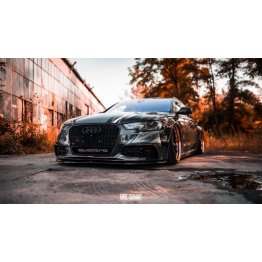 Расширение кузова с карбоновыми сплиттерами на Audi S6 C7 Avant